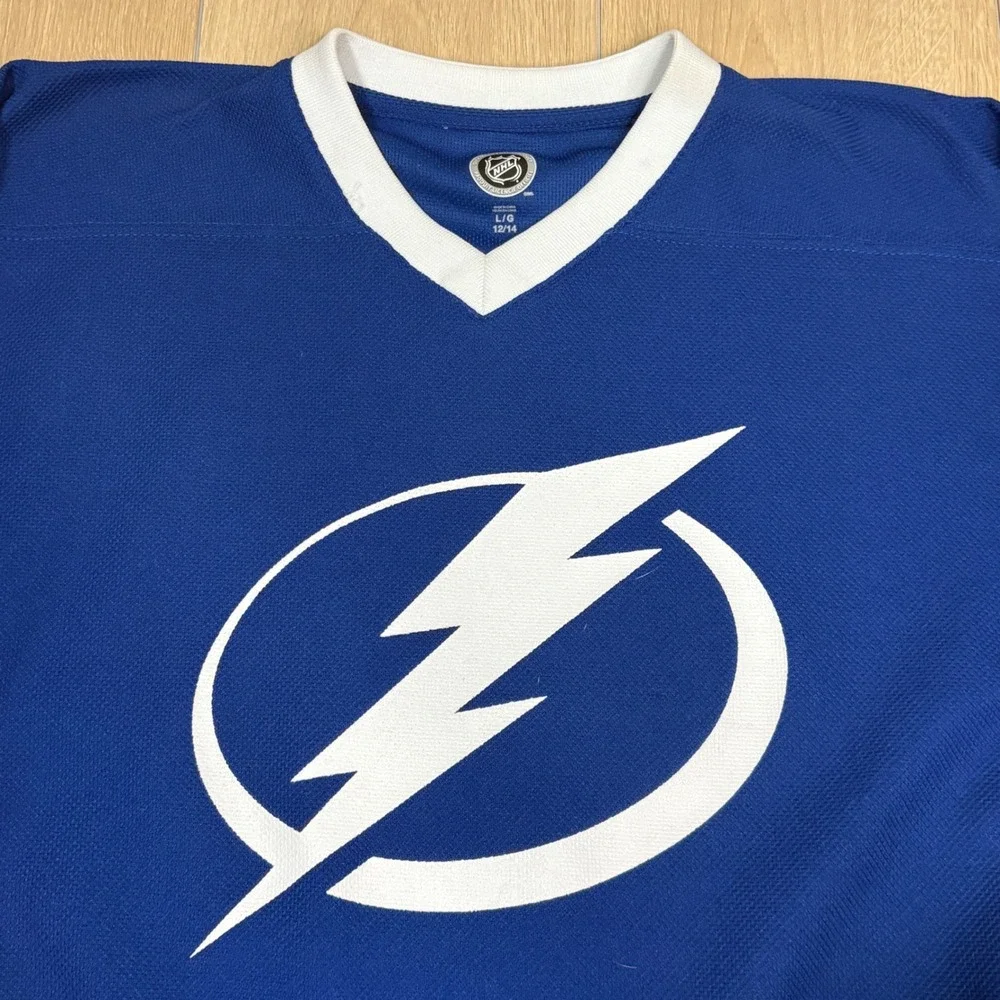 Tampa Bay Lightning Steven Stamkos #91 Youth Jersey Blue NHL Hockey Large 12/14